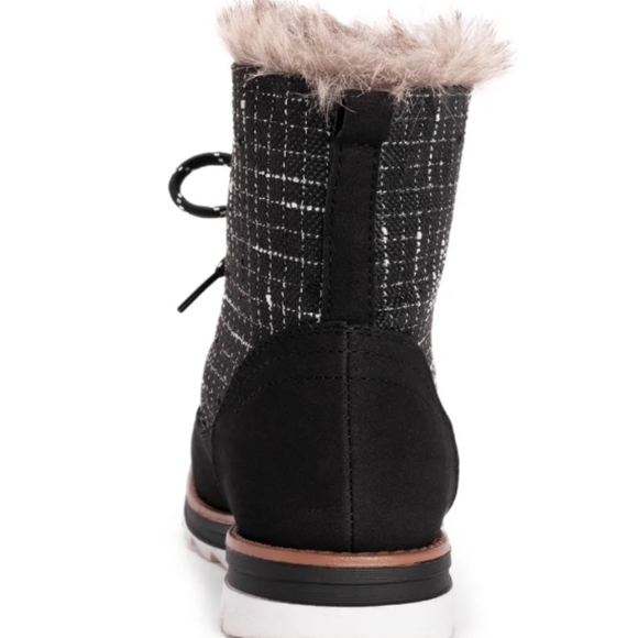 NWT. MUK LUKS® Women's Sigrid Boots, Flat Heel, Black and White. Cold Weather 10 - Picture 6 of 14
